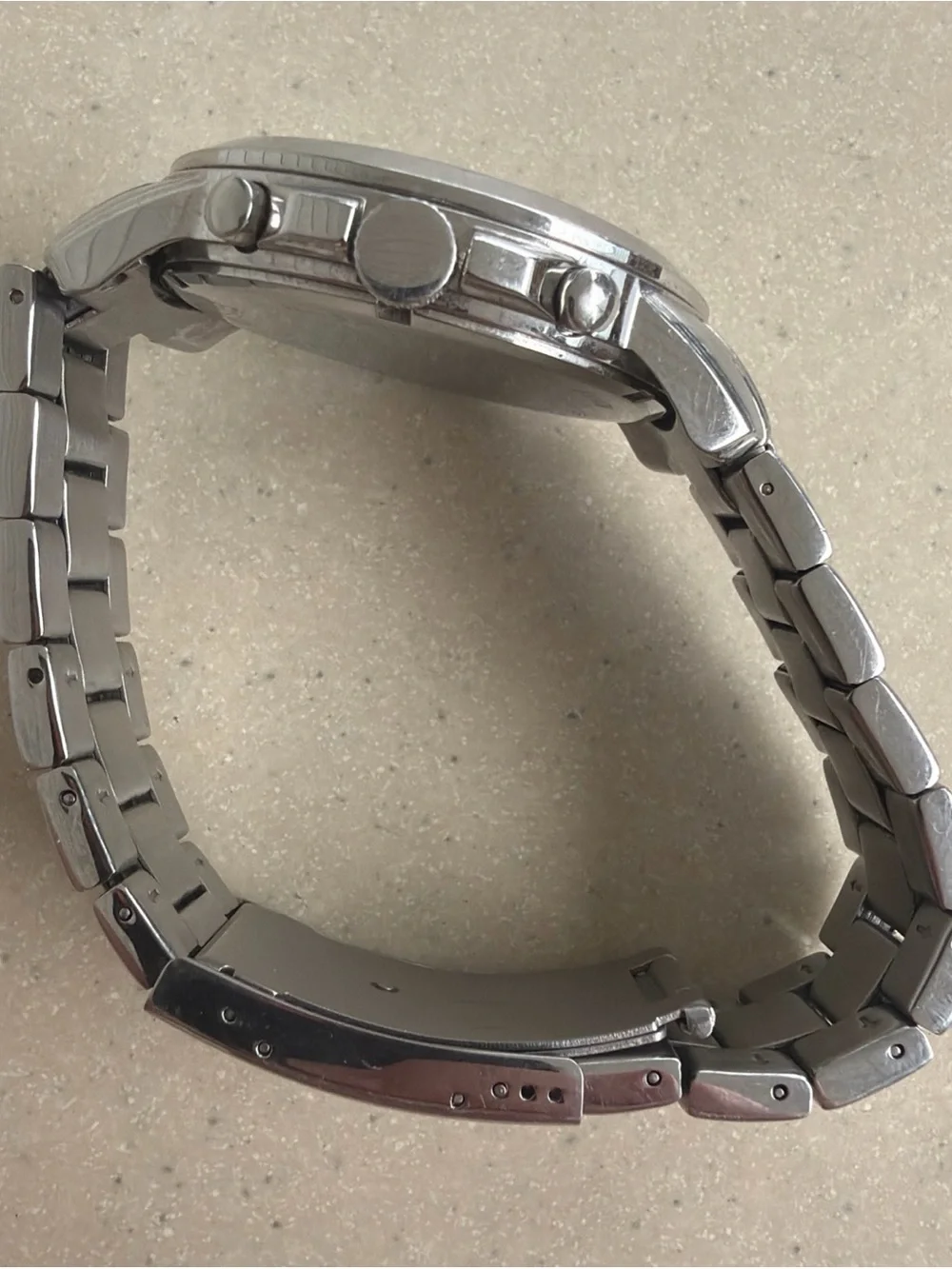 Fossil Grant Watch FS4844 Mens Chronograph 44mm Case Blue Dial Bracelet Quartz